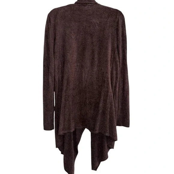 Barefoot Dreams Cozychic Lite Calypso Drape Cardigan Brown L​ soft push cozy - Picture 2 of 4